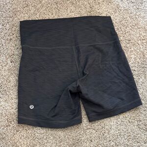 lululemon athletica Black Bike Shorts with Subtle Texture
